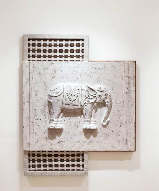 Tusker Elephant Wall Panel
