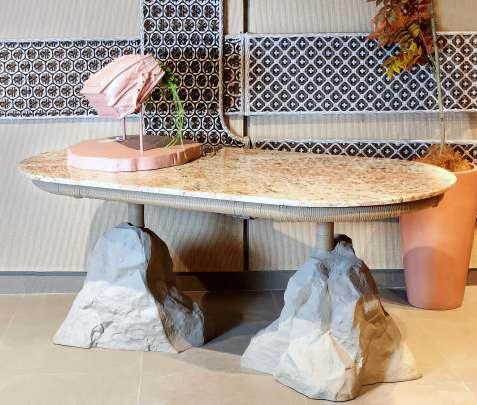 Rosalia Sculpted-Base Dining Table